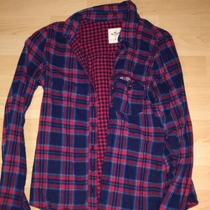 dark red flannel